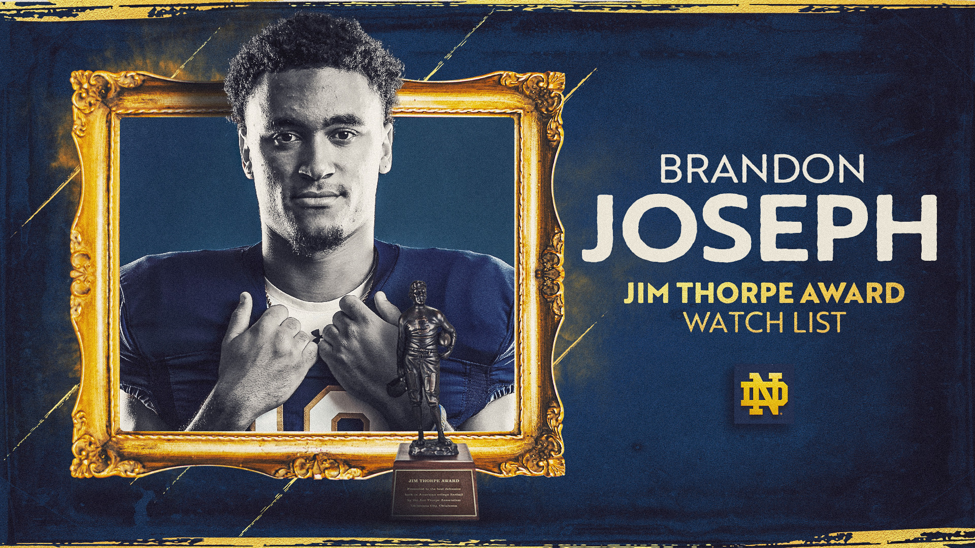 Brandon Joseph Lands On Thorpe Award Watch List Brandon Joseph Lands On Thorpe Award Watch List