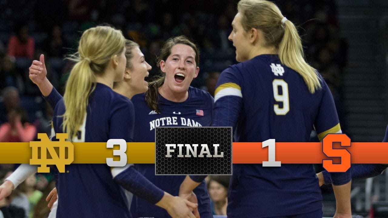 Top Moments - Notre Dame Volleyball vs. Syracuse