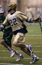 Eighth-Ranked Fighting Irish Fall To No. 4 Cornell 13-8 In Hewlett, N.Y. Freshman Will Yeatman led the Irish with three points on two goals and one assist on Saturday.