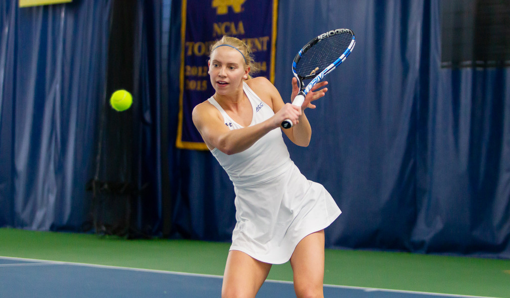 Cameron Corse during the ACC match between University of Notre Dame vs. University of Louisville at Eck Center on March 8, 2019 in South Bend, Indiana.