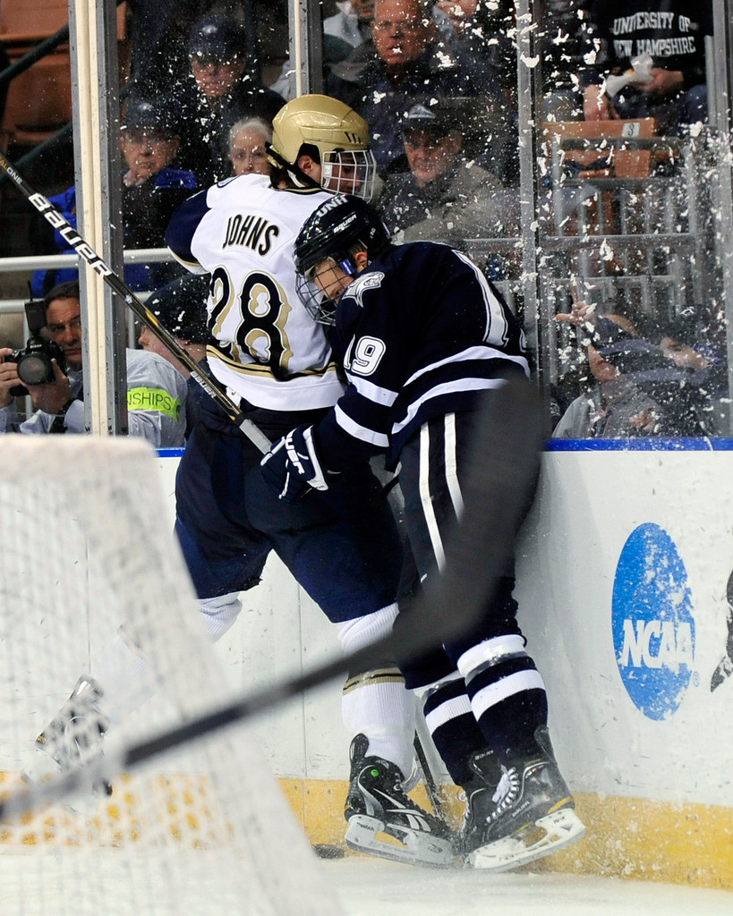 Irish Top New Hampshire 2-1 in NCAA Quarterfinals (AP)