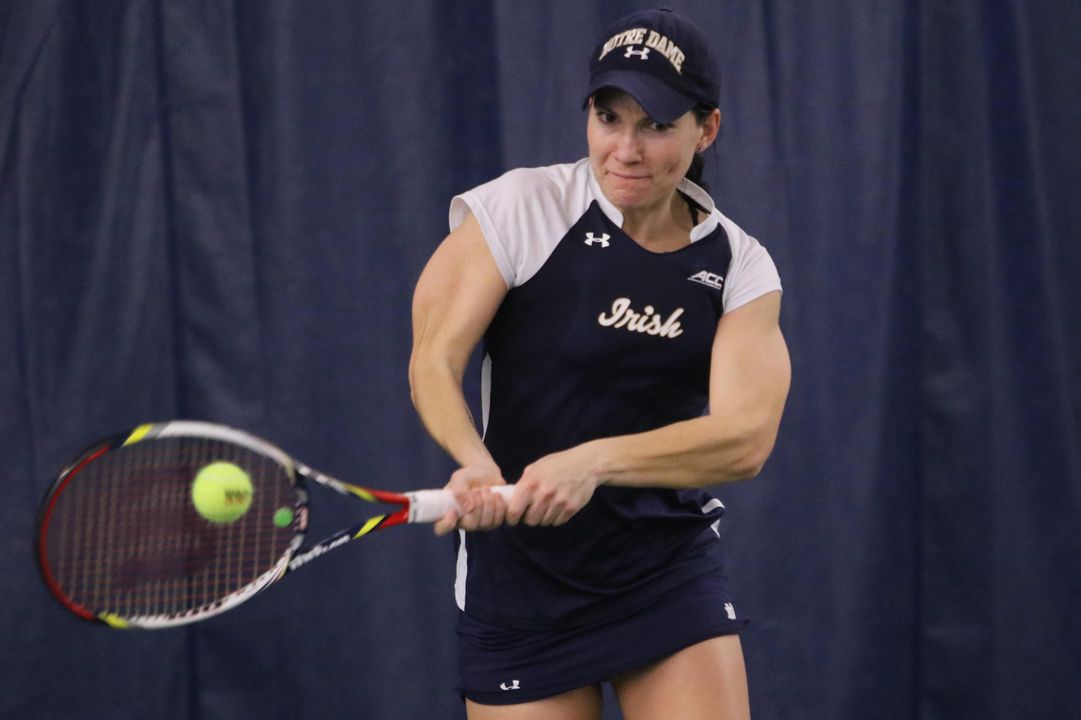 Freshman Allie Miller and the Irish will take on two ranked opponents this weekend in No. 8 Stanford and No. 31 Ohio State at the Eck Tennis Pavilion.