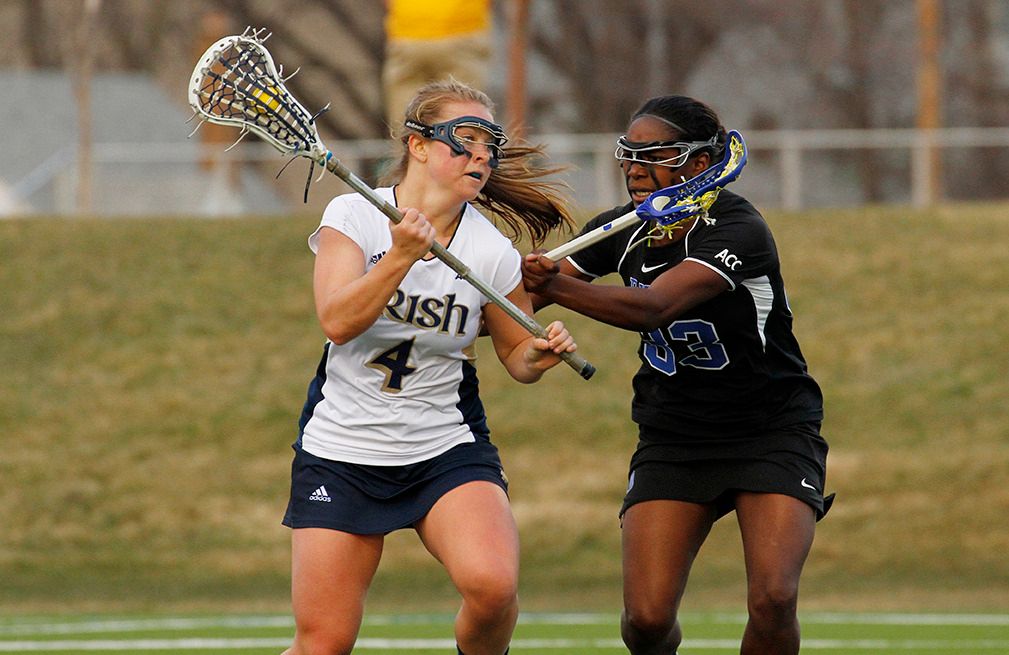 Kaitlyn Brosco matched career highs set in 2011 with four goals and five points against Duke.