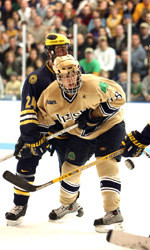 Irish Fall To Top-Ranked Miami, 3-1, To Settle For Weekend Series Split Senior right wing Evan Rankin scored his fourth goal of the season in the 3-1 loss at Miami.