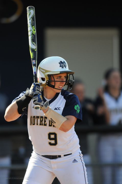 Third baseman Katey Haus established career highs in batting average, hits, doubles and RBI for Notre Dame in 2014