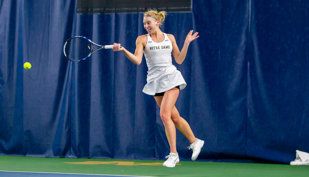 Cameron Corse during the ACC match between University of Notre Dame vs. University of Louisville at Eck Center on March 8, 2019 in South Bend, Indiana.