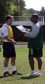 Fifth Annual Monogram Club Football Fantasy Camp Set To Kickoff Irish offensive coordinator Mike Haywood and the rest of the coaching staff serve as coaches at fantasy football camp.