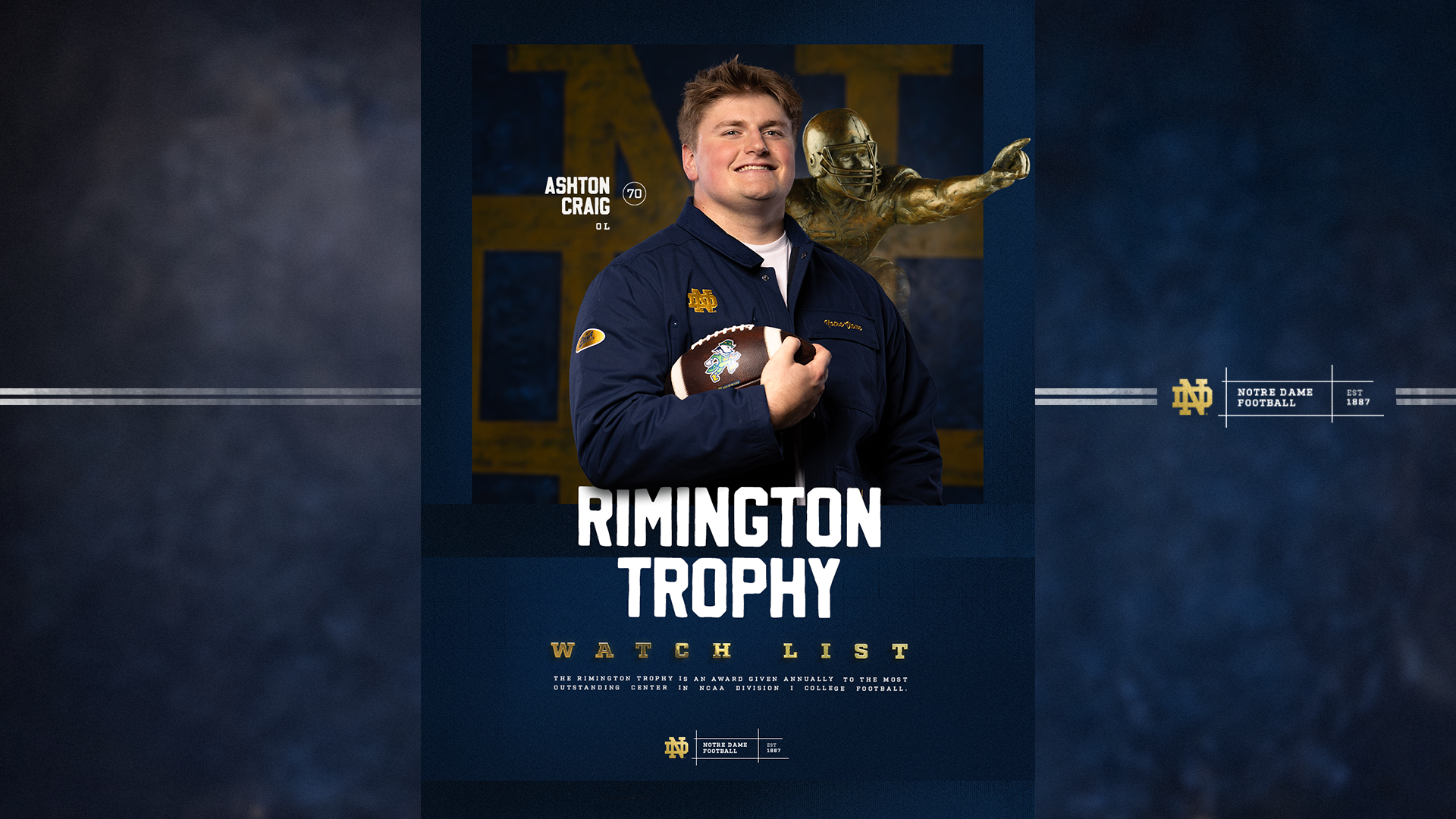 Craig Lands on Rimington Trophy Watch List for Second Straight Year Craig Lands on Rimington Trophy Watch List for Second Straight Year