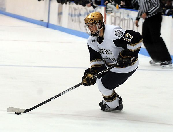 Billy Maday scored a pair of goals in Notre Dame's 5-2 win over Colgate in the first round of the Shillelagh Tournament.