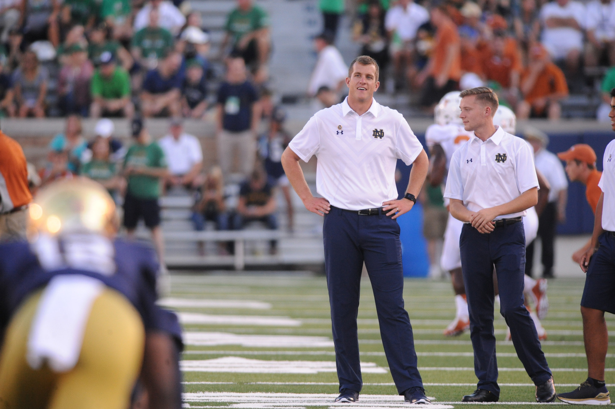 Rare Noon Kick Alters Irish Schedule Coordinator of football operations Jason Michelson had a very busy week behind the scenes adjusting the team's schedule.