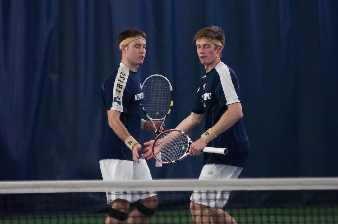 Teammates Billy Pecor and Alex Lawson won at two doubles Saturday morning.