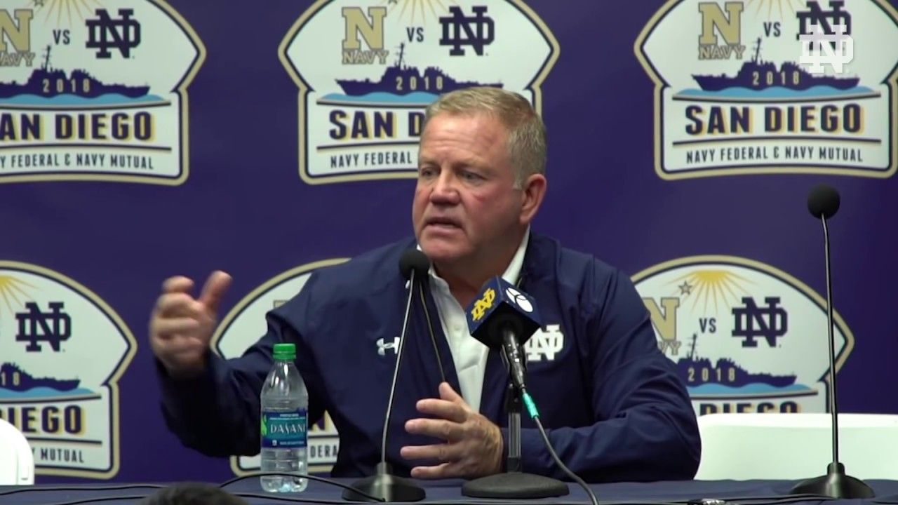 @NDFootball | Brian Kelly Post-Game Press Conference vs. Navy (2018)
