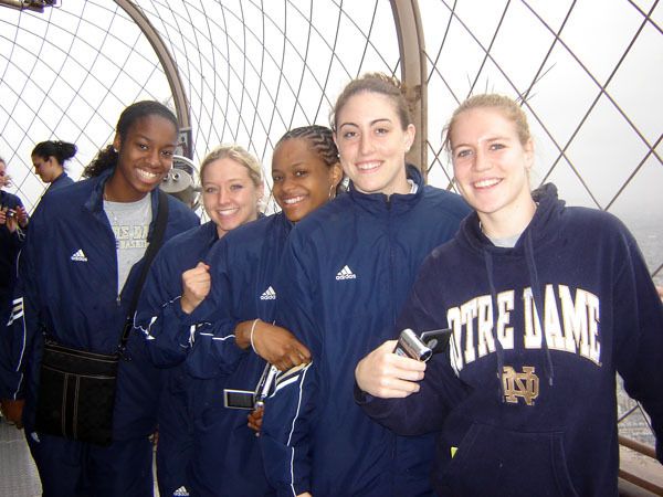 Senior guard Melissa Lechlitner and her Irish teammates have just returned from a memorable 10-day tour of Europe, where they won all three of their exhibition games and also visited some of the world's greatest historical landmarks.