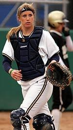 Softball Takes A Split With Seton Hall Junior Mallorie Lenn hit her first home run of the year (and 11th of her career) in Notre Dame's 11-4 win over Seton Hall on Monday, April 25.