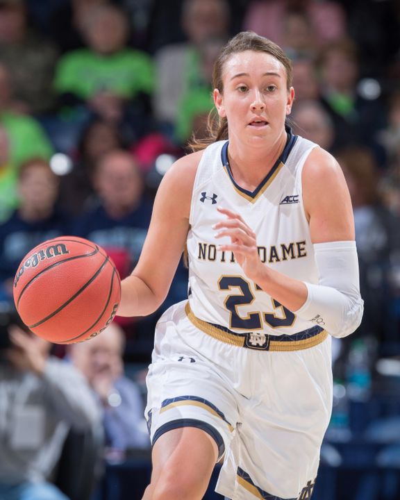 Junior guard/tri-captain Michaela Mabrey came off the bench to score 10 points against Connecticut in last year's NCAA championship game in Nashville.