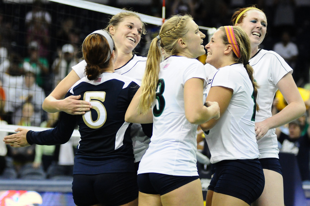 Notre Dame Volleyball vs. Kansas Notre Dame, Ind. (Purcell Pavilion) W, 3-1