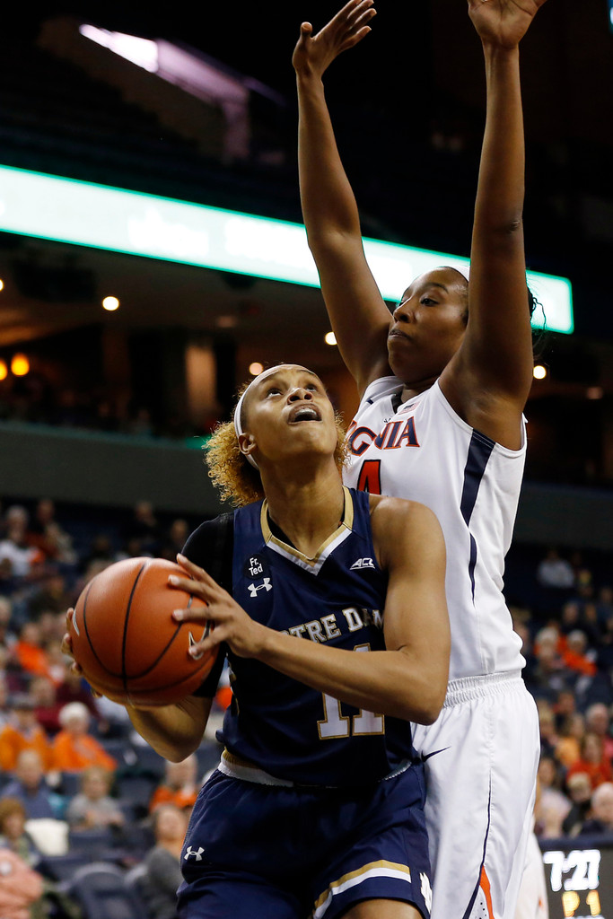 No. 3 Notre Dame 74, Virginia 46