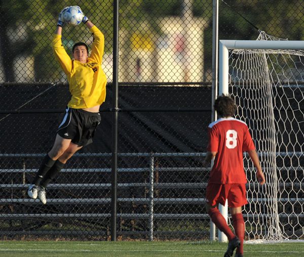 Senior goalkeeper Andrew Quinn played the first half and made two saves against Illinois-Chicago on Monday night.