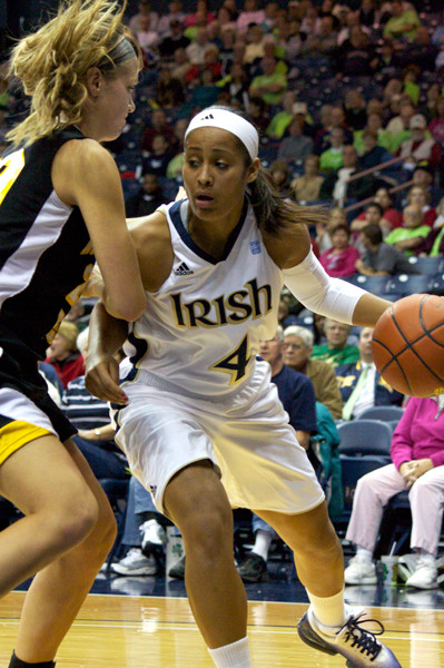 Skylar Diggins Named To Preseason Naismith Trophy Watch List Sophomore guard Skylar Diggins has dished out at least five assists in four of Notre Dame's seven games this season, including a pair of seven-assist outings in last weekend's WBCA Classic.
