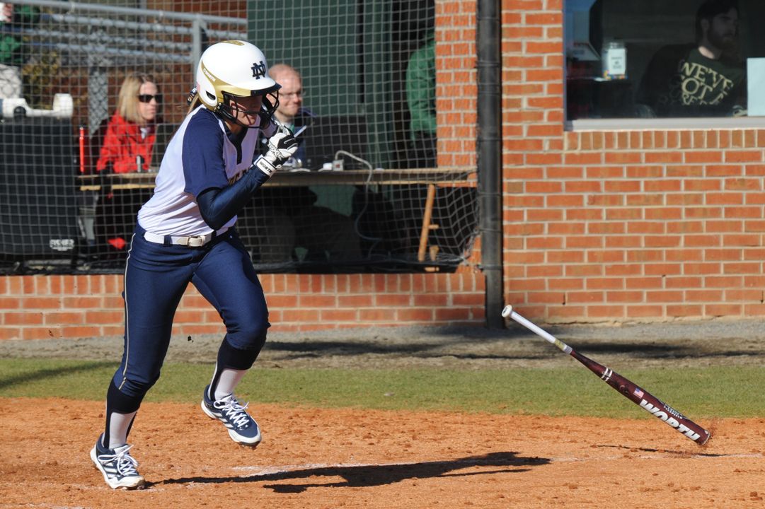 Lauren Stuhr's two-run home run was the game-winning hit in Saturday's opening contest with Villanova