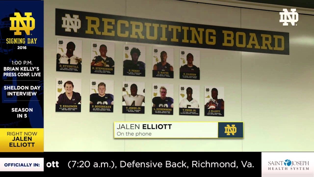 The Phone Call - Jalen Elliott - 2016 Notre Dame Signing Day