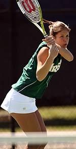 Lauren Connelly holds the Notre Dame career records for doubles victories and doubles-point clinching wins.