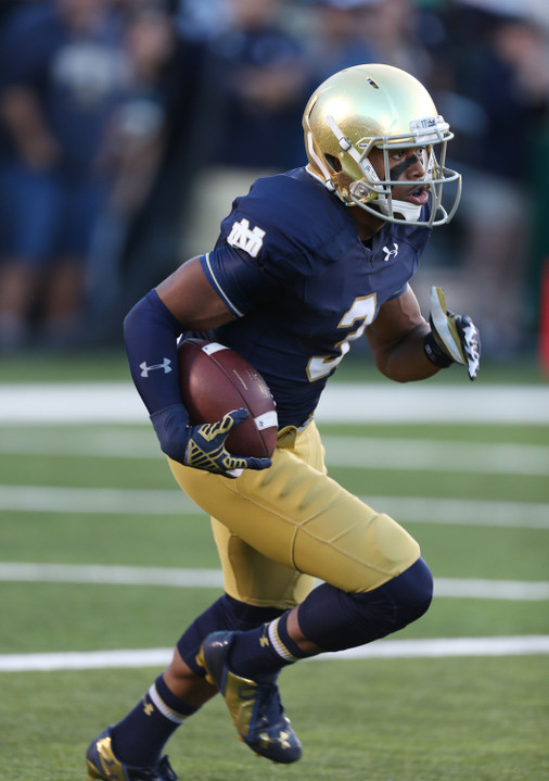 Amir Carlisle had seven catches for 61 yards and two touchdowns in Saturday night's shutout win over Michigan.