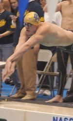 Senior Tim Randolph won the 100-yard breaststroke in a season-best time of 56.41 during his final day of competition in the Rolfs Aquatic Center as a collegian.