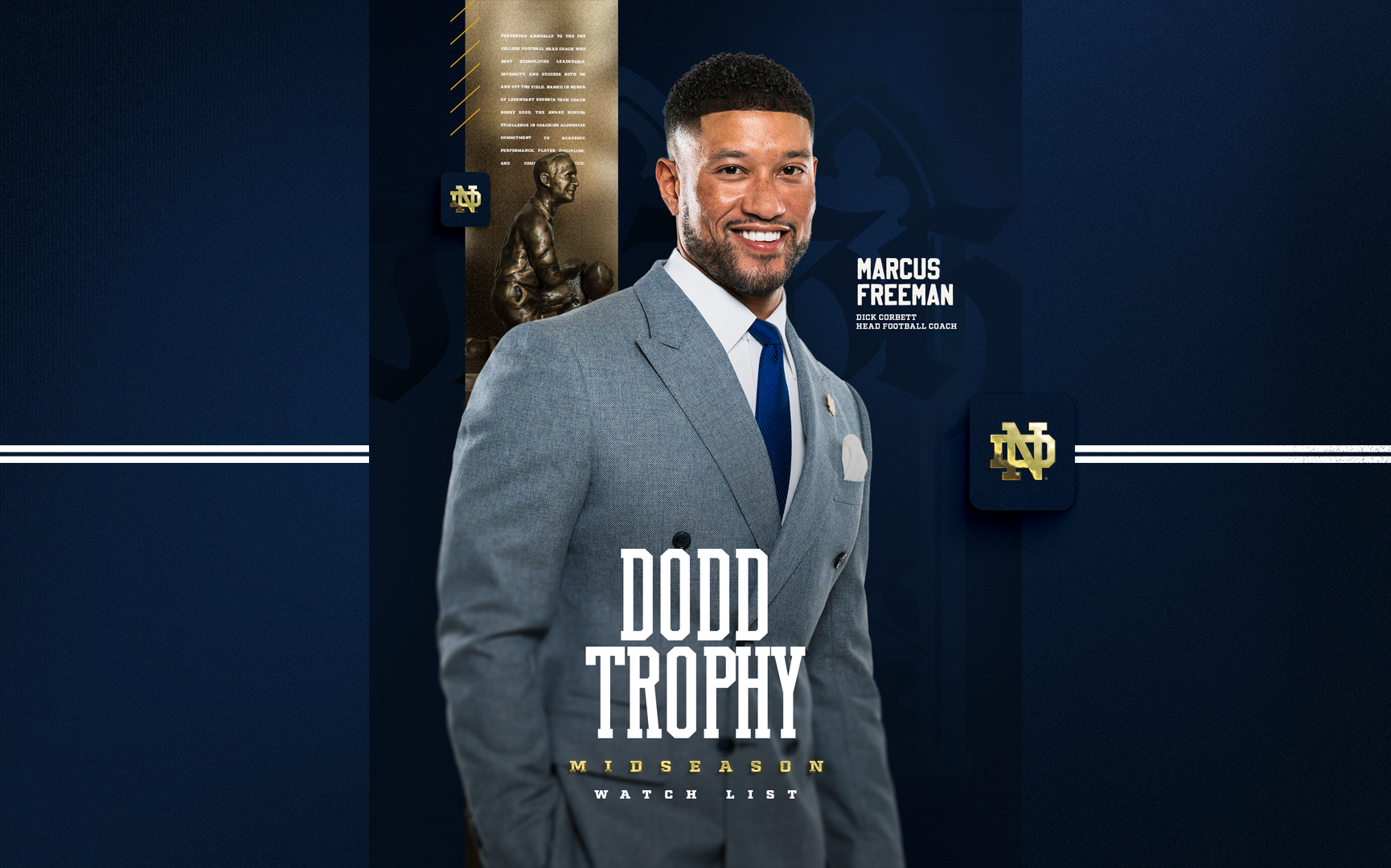 Freeman Selected To Dodd Trophy Midseason Watch List Freeman Selected To Dodd Trophy Midseason Watch List
