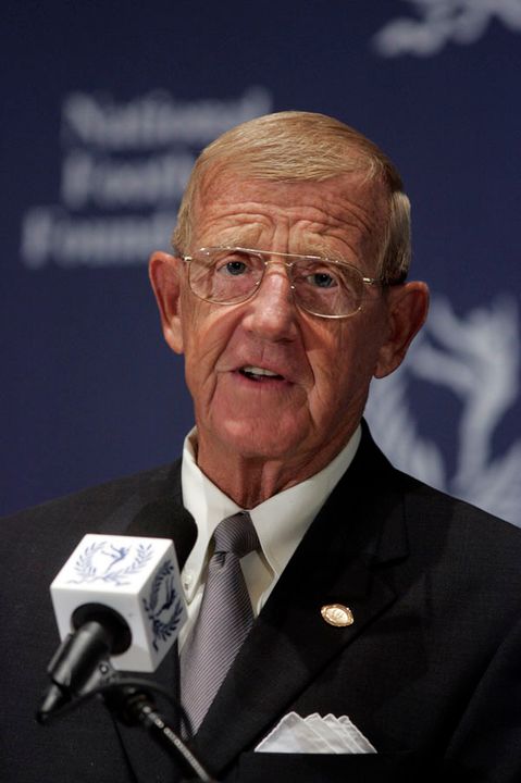 Lou Holtz was one of 13 inductees into the College Football Hall of Fame on Tuesday evening.