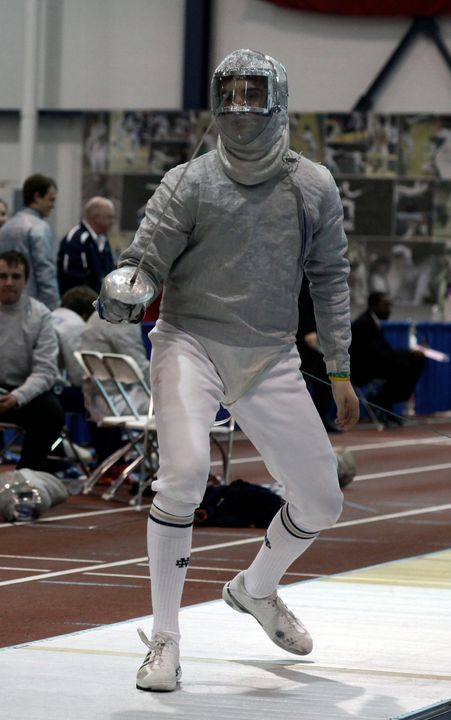 Avery Zuck was one of four Irish fencers to reach 10 wins on the first day at the NCAA Championships, finishing 11-3 with a +31 indicator.