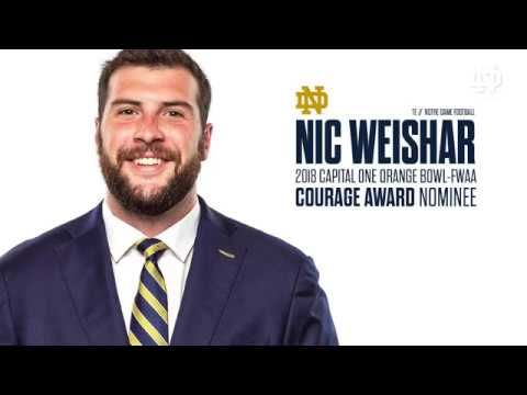 Nic Weishar: 2018 Capital One Orange Bowl-FWAA Courage Award Nominee