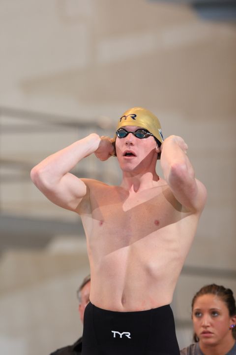 All-American Frank Dyer won a pair of events (200 and 500 free) in last season's meet with Purdue at the Rolfs Aquatic Center