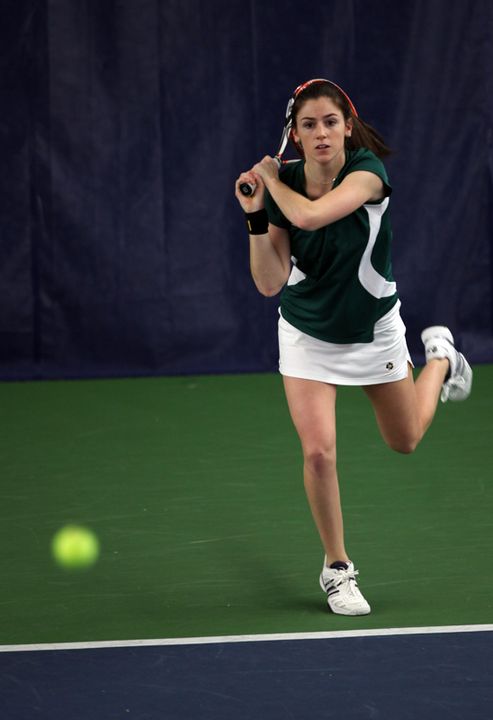 Sophomore Shannon Mathews clinched the win for the Irish with a victory at No. 2 singles.