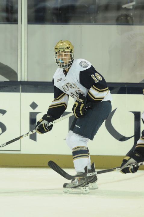 Sophomore right wing Mike Voran scored his second goal of the season in the 2-2 tie at Northern Michigan.