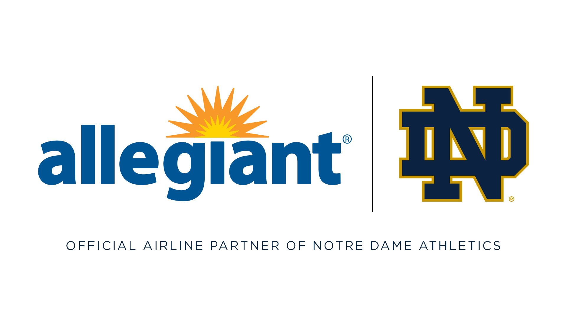 Allegiant Air Becomes Official Airline Partner of Notre Dame Athletics Allegiant Air Becomes Official Airline Partner of Notre Dame Athletics