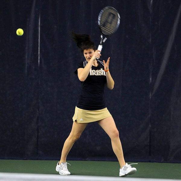 Senior Kali Krisik won both her singles and doubles matches against North Carolina.