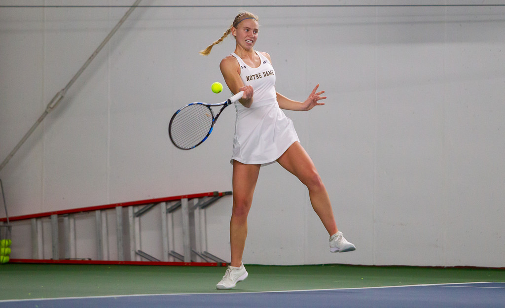 Cameron Corse during the ACC match between University of Notre Dame vs. University of Louisville at Eck Center on March 8, 2019 in South Bend, Indiana.