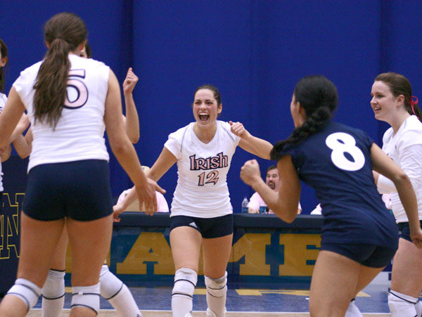 Irish Carry Undefeated Record Into League Doubleheader Senior setter Jamel Nicholas