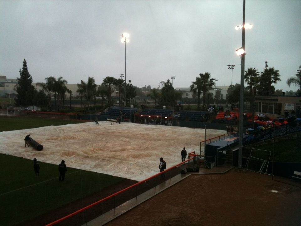 Saturday's contest against Arizona State was cancelled because of severe rain.
