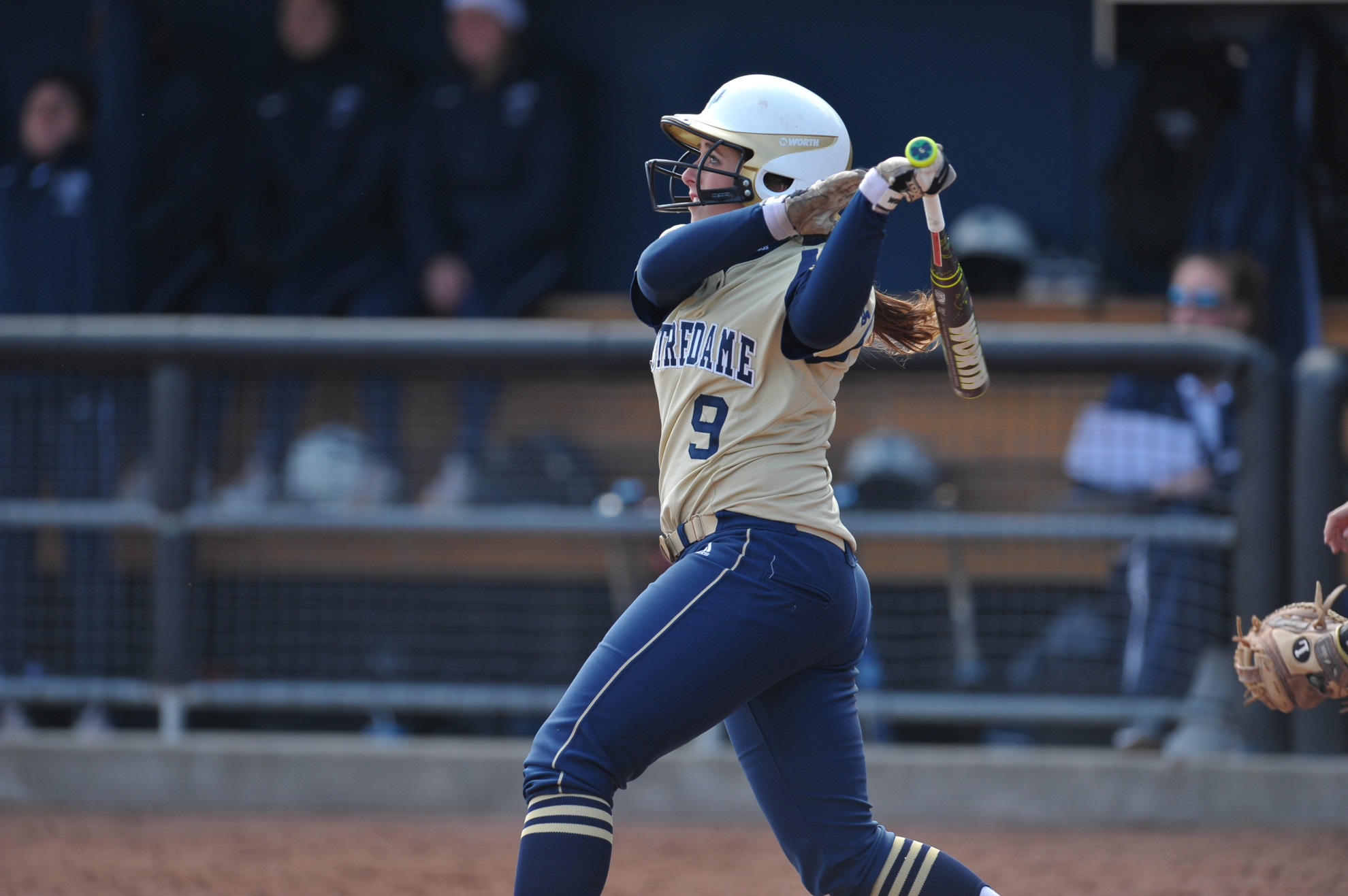 Irish Move Into First Place With Pair Of Wins At DePaul Katey Haus ripped a two-run triple in game two Saturday at DePaul