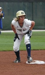 Stephanie Brown had two of the three Irish hits in the loss to Northwestern