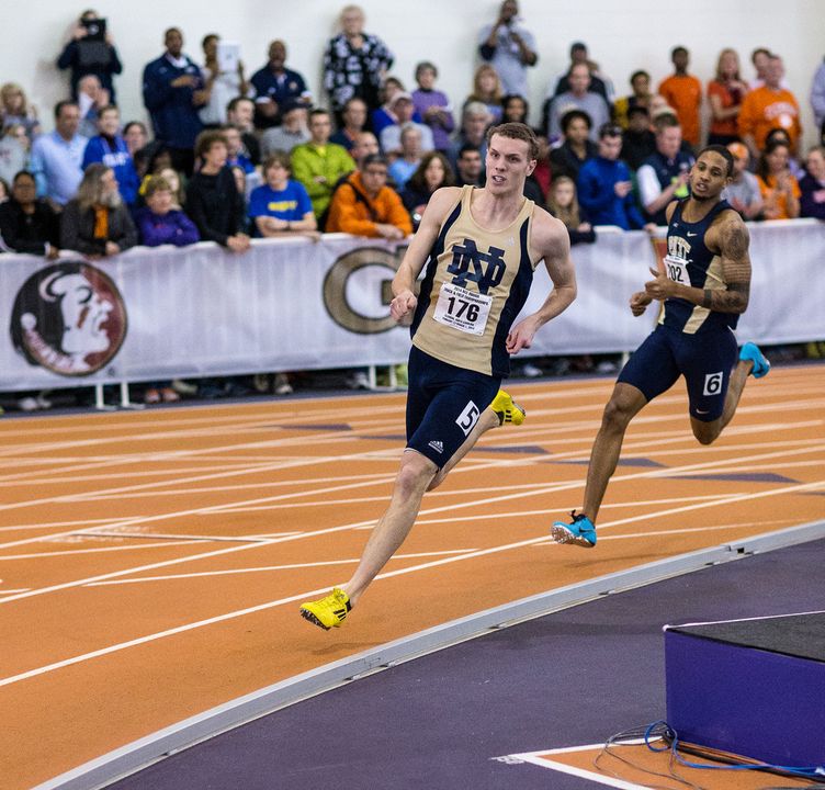Senior Chris Giesting broke the Notre Dame record in the 600 meters by nearly two seconds.