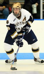 Defenseman Tom Sawatske and his partners on the blue line have helped the Irish to the best goals against in the nation - 1.17 - through the first 12 games.