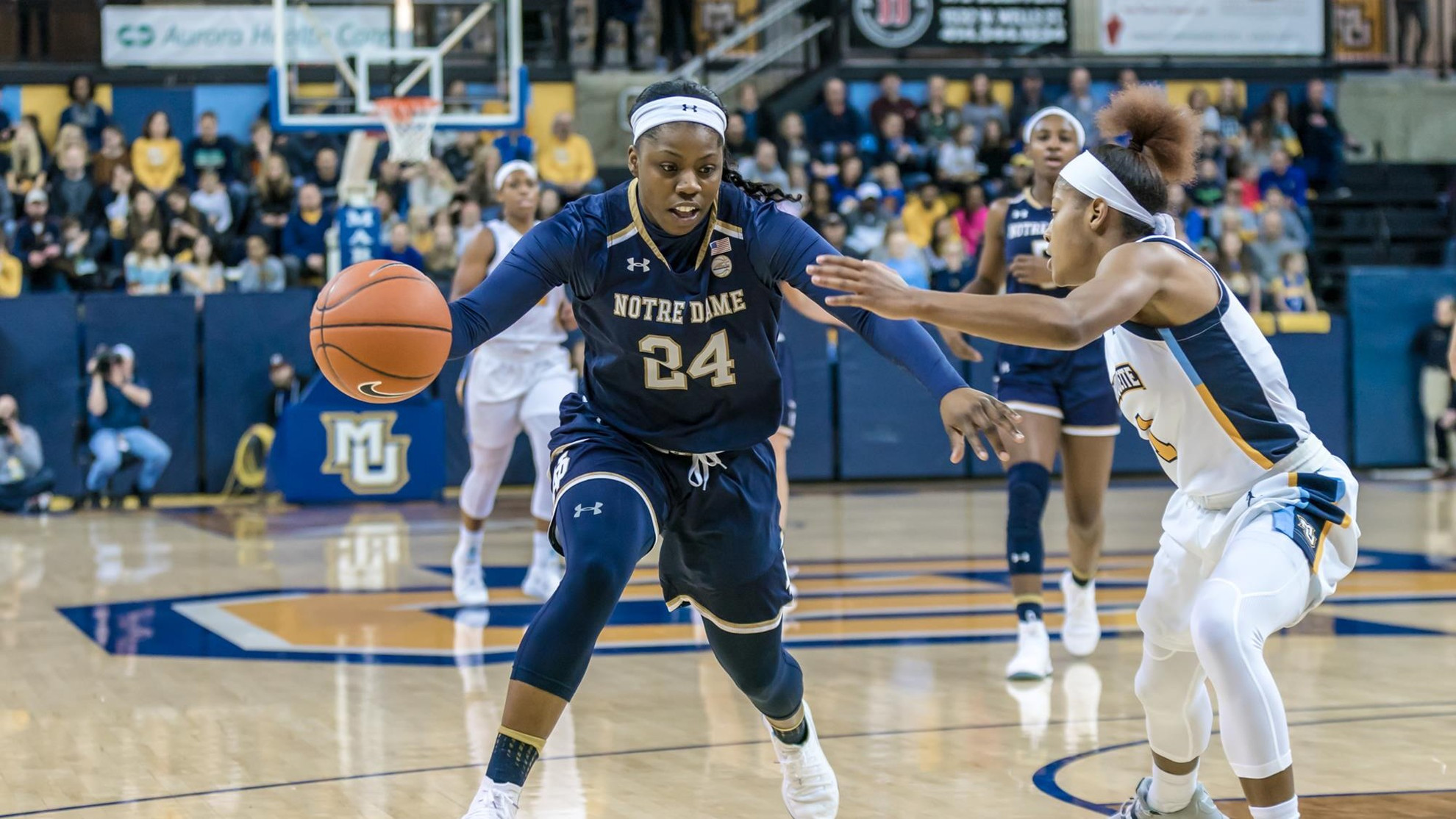 No. 2 Irish Earn Fourth Ranked Win with 87-63 Win at No. 19 Marquette Ogunbowale