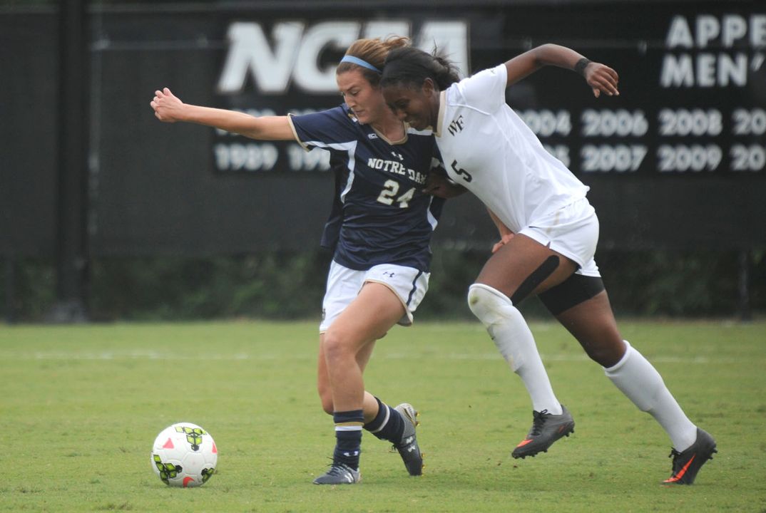 Junior defender/tri-captain Katie Naughton was named the espnW Soccer Player of the Week in recognition of her solid performance in Notre Dame's two ACC wins last weekend
