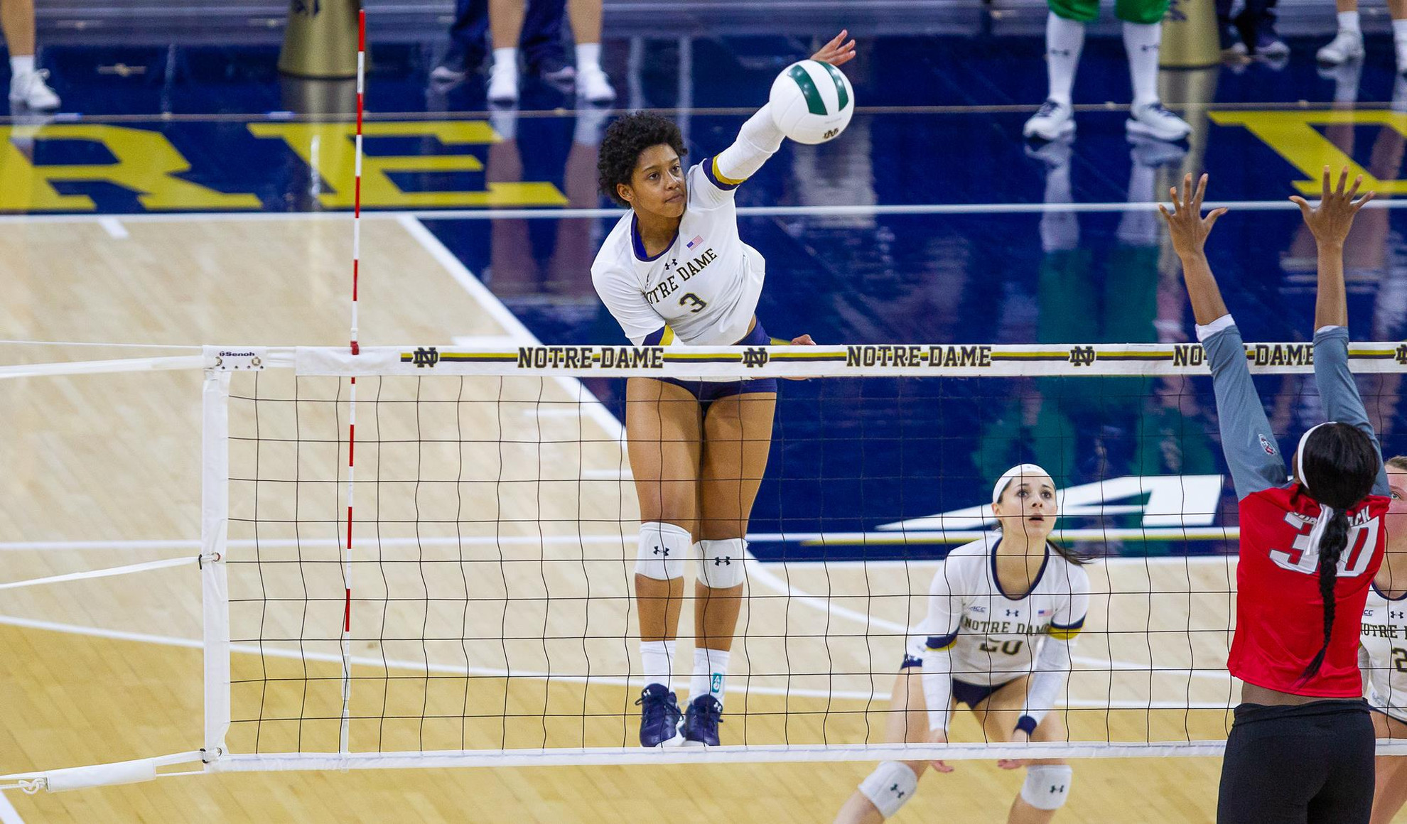 Irish Travel To Duke For Midweek Matchup he University of Notre Dame battles against NC State during ACC play at Purcell Pavilion in the Joyce Center on November 9, 2018 in South Bend, Indiana. Photo credit: Mike Miller/Fighting Irish Media