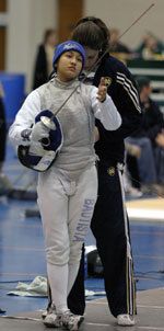 Sophomore Melanie Bautista went 8-1 at the OSU Duals while leading a strong 41-4 showing from the women's foil squad.