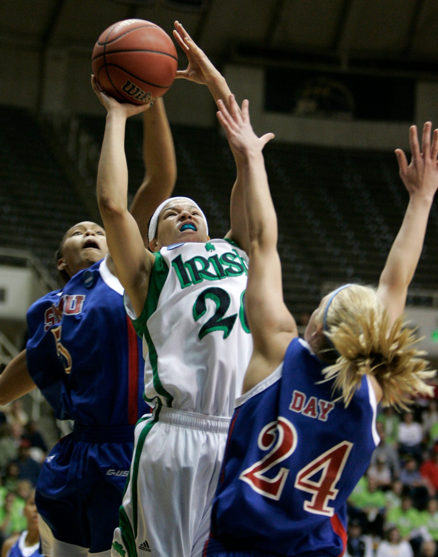 Dominating Effort On The Glass Leads Notre Dame Past SMU NCAA SMU Notre Dame Basketball
