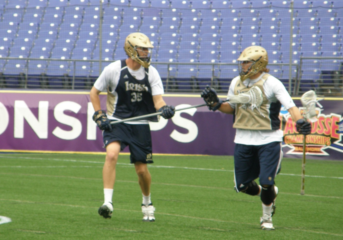Notre Dame Makes Rare Final Four Lacrosse Appearance Kevin Ridgway and the Irish will take on Cornell, the 2009 NCAA runner-up, on Saturday at 4 p.m. ET on ESPN2